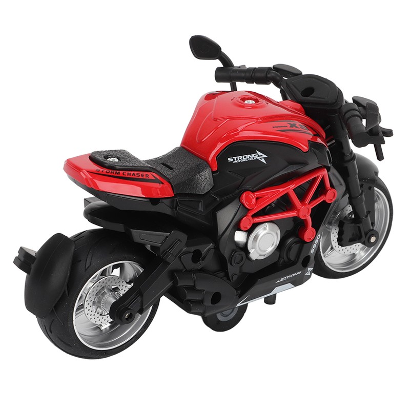 Alloy Motorcycle Model High Simulation Cool Sound Light Pull Back