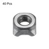 sourcing map Weld Nuts, M4 Square UNC Carbon Steel Machine