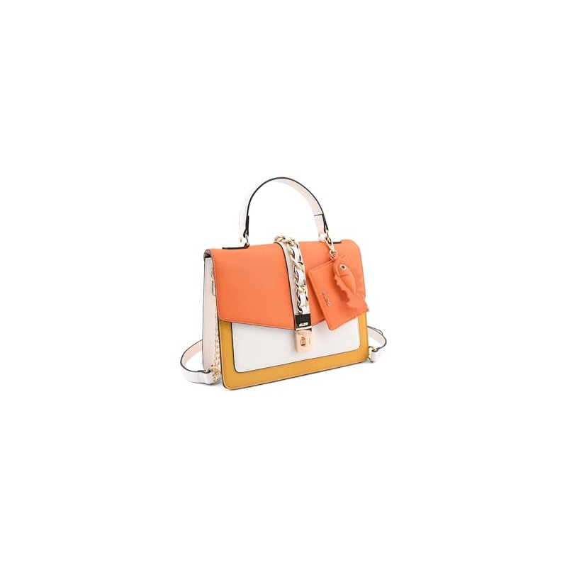 ALDO Women's Caiillaa Top Handle Bag, Other Orange, Medium