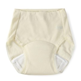 Peace Kobo Jacquard Pattern Heavy Incontinence Pants, 3.4 fl oz (100 cc), Shorts, Urine Leak, Ladies, L, Cream