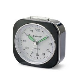 Velamp Sveglia da Comodino, Sveglia Analogica al Quarzo Silenziosa con Luce Senza Ticchettio, Semplice Orologio da Tavolo con funzione Snooze,Adatto per Camere da Letto, scrivanie, viaggi...