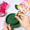 16 Pack Round Floral Foam with Bowls, Green Wet Flower