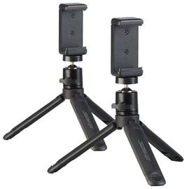 Somikon Table Tripod: Set of 2 Mini Aluminium Tripod Smartphone Holder 15.5 cm (Photo Tripod, Camera Tripod, Selfie)