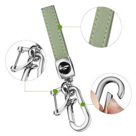 HARY for Range Rover Key Fob Cover, for Evoque Sport Velar Discovery 5 LR4 F-Pace Jaguar XF XJ, Green Key Case TPU Protection, 5-Button Smart Key Shell Keychain Accessory