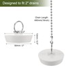 sourcing map 2 Pcs Tub Stoppers, Rubber Bathtub Stoppers 2"