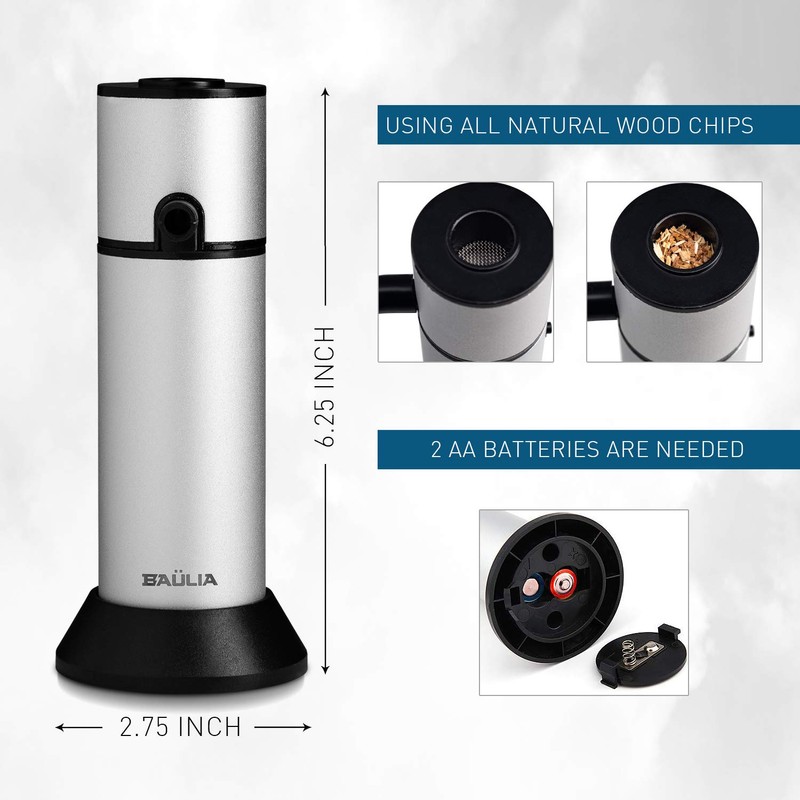 Baulia Handheld Smoking Gun Cold Food Smoker for Meat, Cocktail,