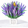 YianHien Pop Up Card Lavender - 3D Flower Birthday Cards