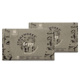 Grab Green Stoneworks Dryer Sheets, 160 Sheets, Birch Branch Scent, Plant and Mineral Based, Softens Fabrics, Reduces Static-Cling and Wrinkles, Freshens Clothing