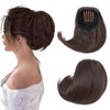 S-noilite Drawstring Hair Bun Ponytail Extensions,Short Ponytail Synthetic Comb Clip