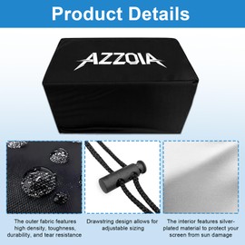 AZZOIA Golf Cart Touchscreen Protector Cover, Oxford Waterproof Cover with Adjustable Drawstring, Dustproof and UV-Resistant, Compatible with Evolution and Denago Series Golf Carts