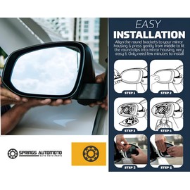 Fits to KIA Venga (2009 to 2020) Heated Base Plate Left Hand Passenger Side, Anti-fog, Clear View, Easy Installation, OEM Part Number 876111P000