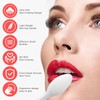 Lip Scrub Brush,Double-Sided Silicone Exfoliating Lip Brush Tool for Smoother