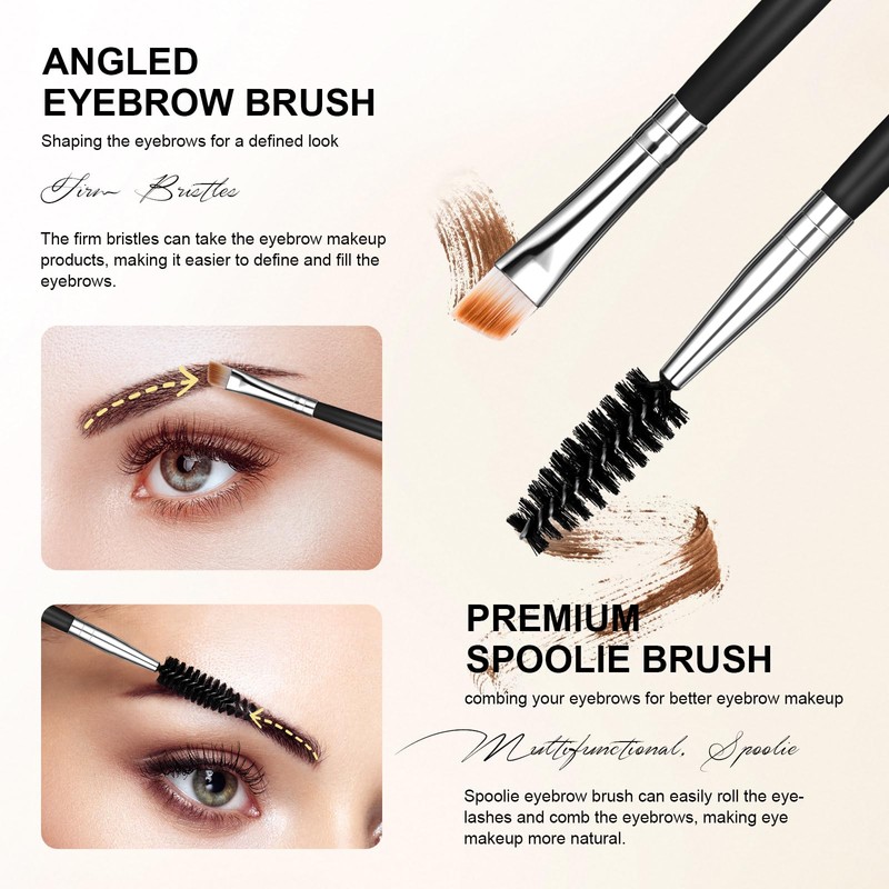 Yoizyfree 6 pcs Duo Eyebrow Brush,Eyelash Brush Mascara Wands Spoolie