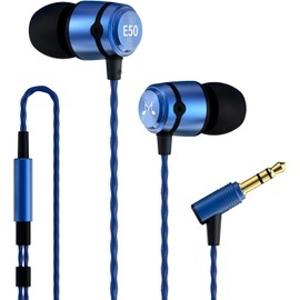 Soundmagic E50 In-Ear Isolating Earphones [2024 Version] High-Resolution Sound Performance, Comfortable Fit, Anti-Tangle Cable, Full Metal Housing, High-Purity Copper - Blue