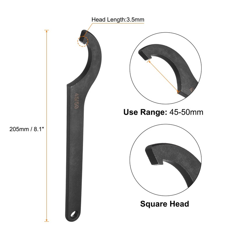 HARFINGTON C Hook Spanner Wrench, 45-50mm C Pin Motorcycle Shock