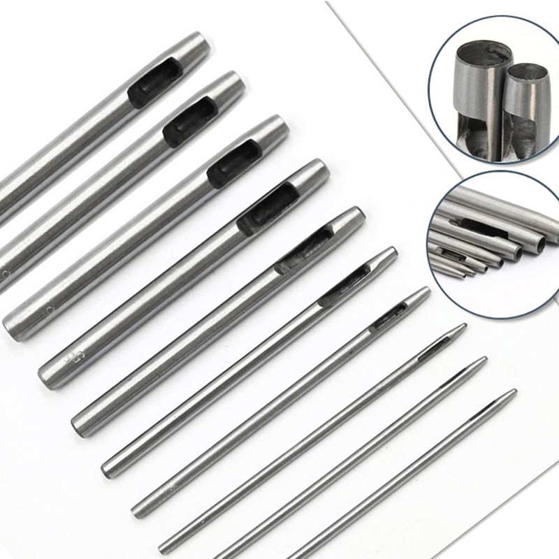 10 Pcs Leather Hole Punch Cutter 0.5mm-3.5mm Hollow Punch Set
