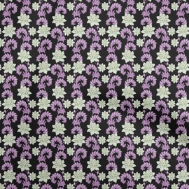 oneOone Velvet Dark Green Fabric Florals Quilting Supplies Print Sewing Fabric by The Yard 58 Inch Wide
