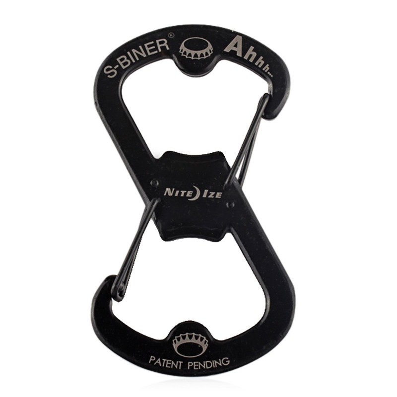 Nite Ize SBO-03-01 Stainless Steel S-Biner Ahhh Multifunction Carabiner Keychain