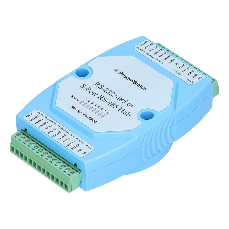 RS485 Hub 8 Ports OptoIsolated AntiInterference HighSpeed Transmission Repeater Distributor