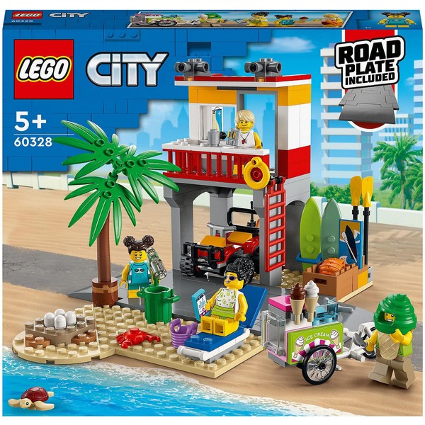 LEGO City Lifeguard Headquarters 60328 Toy Blocks, Present, Pretend Play, Boys and Girls, 5 Years Old