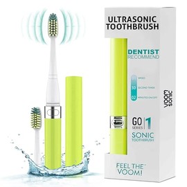 Voom Sonic Go - cepillo para polvo de dientes eléctrico de viaje de la serie 1 | Cepillos de dientes de viaje - cepillo para polvo de dientes que func