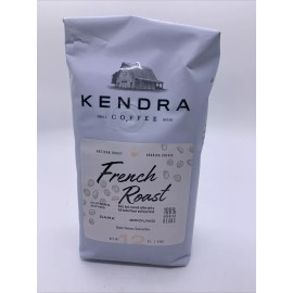 Kendra Coffee French Roast Dark Ground 100% Arabica Beans B/b 08/26 12 Oz Bag