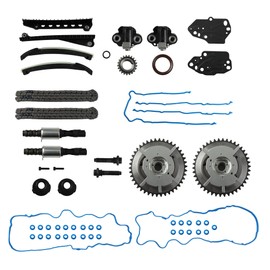 Torchbeam 5.4L Triton Timing Chain Kit for Ford F150/F250/F350 2004-2008, Cam Phasers, Tensioners, Crank Gear Included