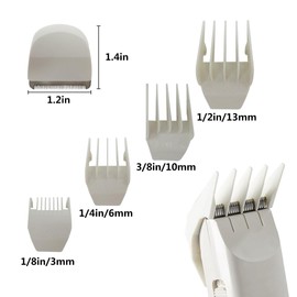 2 Pack Professional Clipper Snap On Replacement Blades w/ 4 Comb Guides Fits for W-ahl Professional peanut trimmers 8685, 8655, 8685-1301 and 8663, White by YTXXDEUS