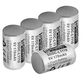 Synergy Digital Dog Collar Batteries, Compatible with Pet Stop Invisible Fence 700 7K Dog Collar, (Lithium, 6V, 170 mAh), Pack Includes: 5 x SDDC-L1110 Batteries