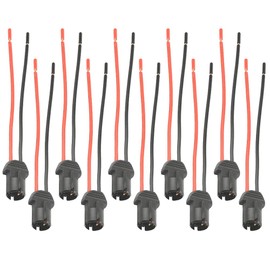 WMYCONGCONG 10 PCS T10 194 Pre-Wired LED Bulbs Female Socket for LED Bulbs Replacement Sockets Adapter (T10)