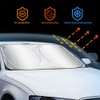 150x85cm Car Sunshade with Nano Black Tech - Silver-Coated Zero