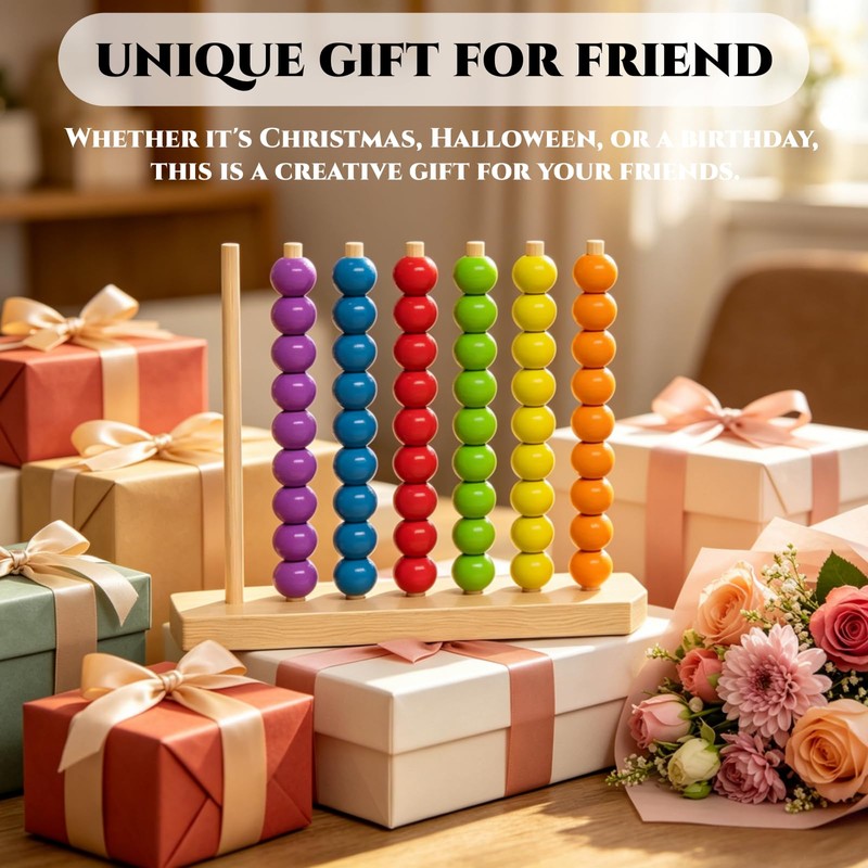 Wooden Color Stacking Puzzle Game for Adults with 20 Challenge
