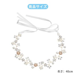 DFsucces Pearl Flower Decoration, Headband Garland, Rhinestone, Hair Ornament, Flower Headband, Bridal Recitals, Graduation Ceremonies, School Entrance Ceremonies, Girls