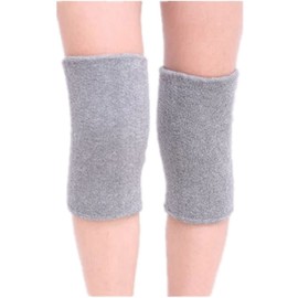 AIZXC Cotton Non-slip Soft Absorbent Knee Pad Support Brace Protector Leg Sleeve Kneelet Thickening Extended Warm For Men Women Outdoor Sports Running Dancing Gym Yoga Fitness, 1 Pair (Grey)