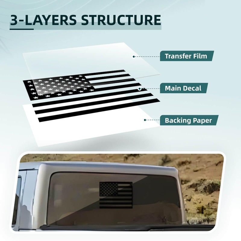 American Flag Car Window Decal Stickers