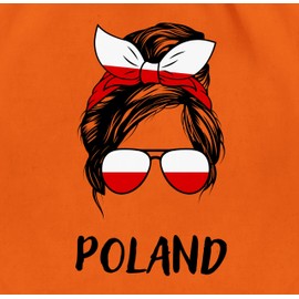 Shirtracer - Gym Bag Backpack – Football World Cup – Bags – Cool Poland Motif Poland Style Poland, 15 Orange