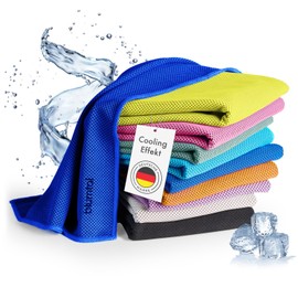 Blumtal Kühlhandtuch - kühlendes Handtuch als Sporthandtuch - Mikrofaserhandtuch mit Kühlfunktion - Fitness Handtuch 100x30 cm - Kühltuch Cool Towel mit Tasche - Sporttuch/Schweißtuch in Königsblau