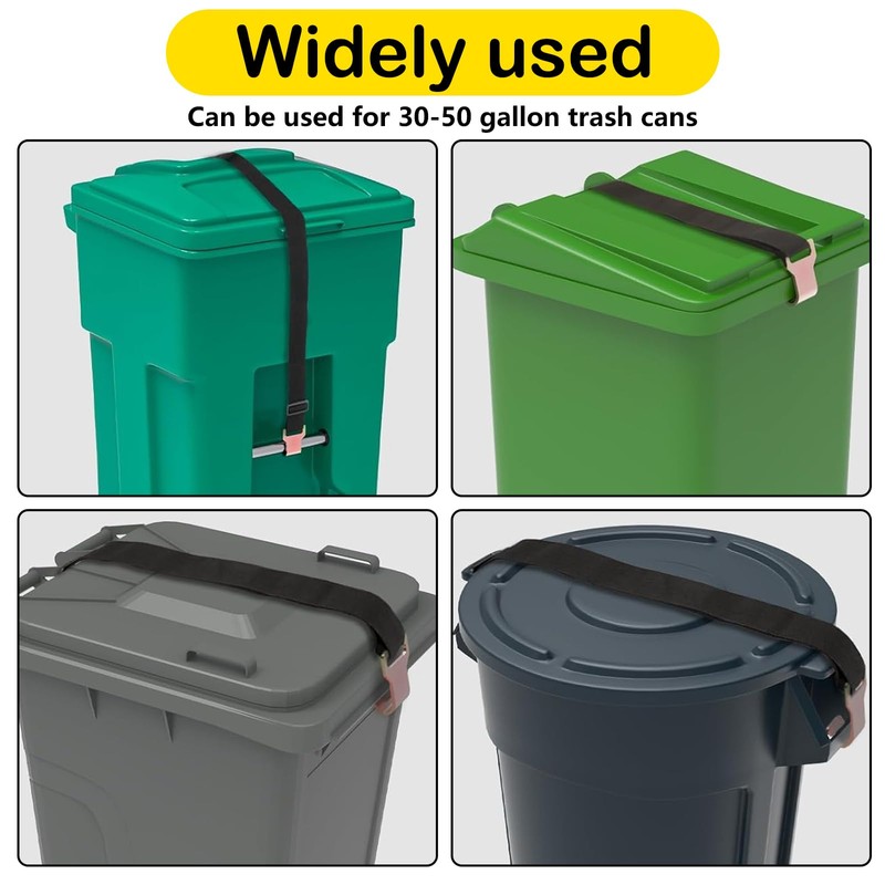 Wbgraceful 2Pcs Trash Can Lid Locks, Outdoor Trash Can Locks,