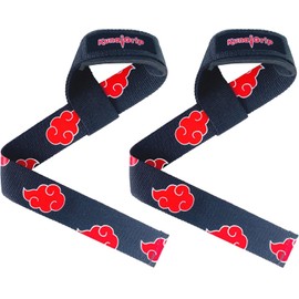 Anime Lifting Straps - Padded Wrist Straps for Weightlifting, Bodybuilding, Gym Workouts, Powerlifting, Deadlifts & Fitness (Soft Cotton 23.5 inch, 1 Pair) (Clouds)