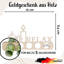 Spruchreif Money Gift, Cosmetics/Spa, Birthday Gift, Creative Money Gifts, Wooden Gifts