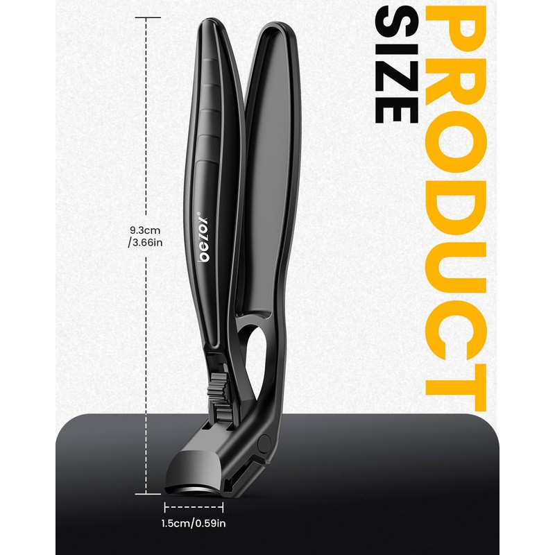 BEZOX Toenail Clippers for Seniors – Upgraded Long Handled Curved