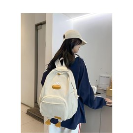 MININAI MININAI Novelty Duck Backpack Funny Animal Cartoon Corduroy Backpack Kawaii Aesthetic Laptop Backpack Preppy Stuff (Green)