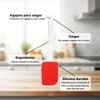 Dúo espatula miserable brocha silicona cocina repostería, resistente al calor,