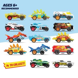 BLADEZ Hot Wheels Toyz Pocket Racer Maker Kitz 3 Pack - Build & Race Mini Cars - Pull-Back Motors for Turbo Performance & Easy Snap-Fit Assembly - Works on Hot Wheels Track - COLOURS WILL VARY