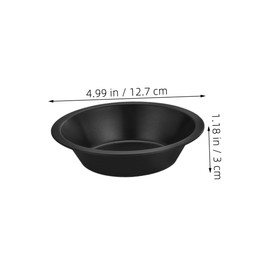 Operitacx 2PCS Small Round Carbon Steel Nonstick Tins for Baking Mini Tart Pans for Cakes Bread Meat Desserts Even Heat Distribution Durable Construction