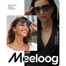 Meeloog Polarized Fit Over Glasses Sunglasses for Women Men, Square Oversized Lightweight Shades for Driving Riding MST2106, P1 Grey Frame/Grey Lens