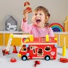 LOVELAND Wooden Fire Truck Toy – Take-Apart STEM Vehicle with