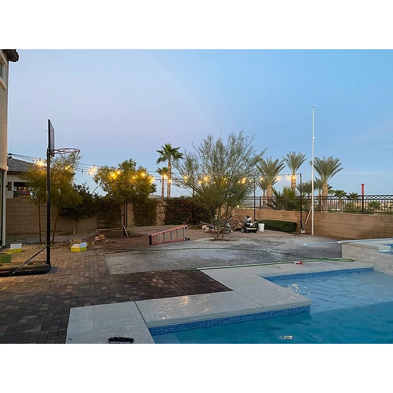 Rolay S14 Clear String Light Bulbs, 2W Plastic LED Replacement