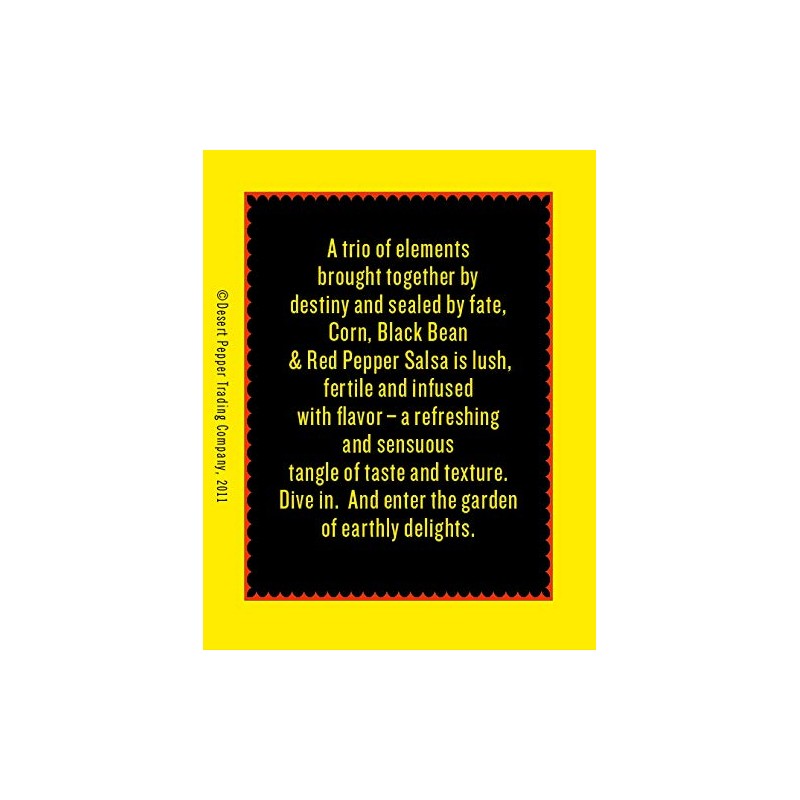 Desert Pepper Corn Black Bean Roasted Pepper Salsa, Medium, 16-Ounce