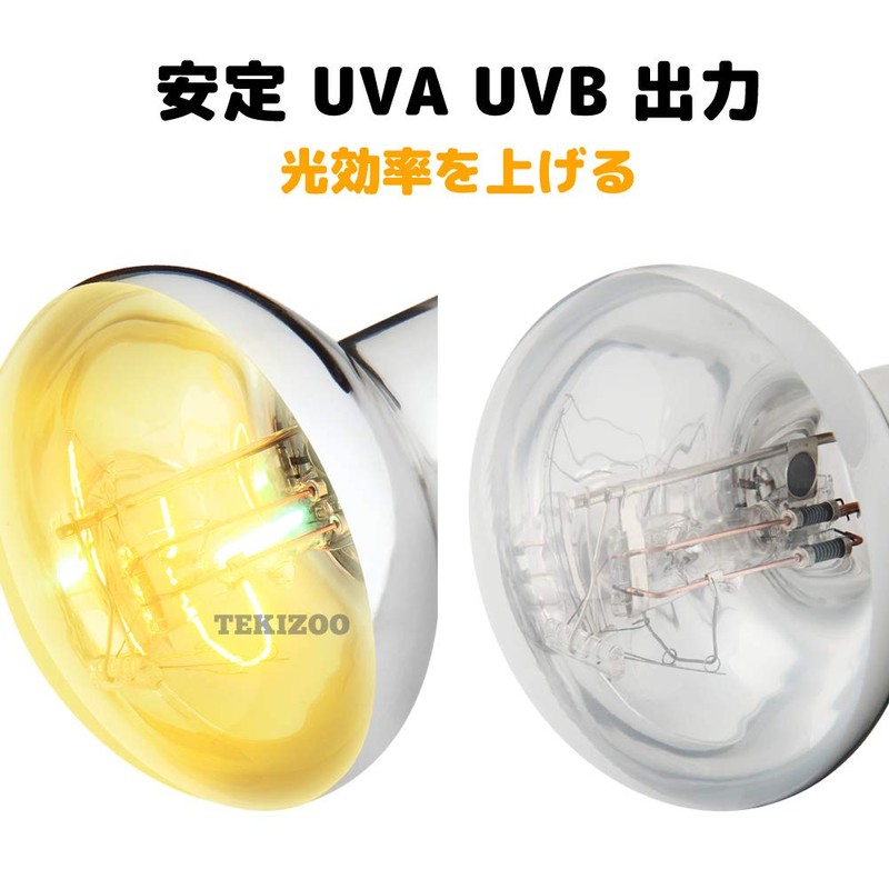 TEKIZOO Solar Glow UV Ultraviolet Light Basking UVB Reptile Light
